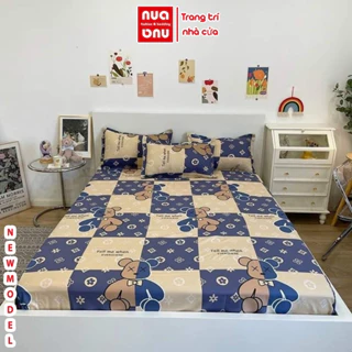 Ga Trải Giường m6/m8 Phong Cách Hàn Quốc, Drap Giường Cotton Poly Chọn Mẫu Xinh Bo Chun Miễn Phí Bọc Nệm