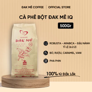 Cà phê bột Đak Mê IQ - Túi giấy 500g - Cà Phê Nguyên Chất Chuyên Dụng Dành Cho Pha Phin từ Đắk Lắk