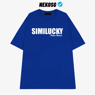 Áo thun tay lỡ form rộng Similucky NEKOSG, áo phông form rộng Unisex ATL236