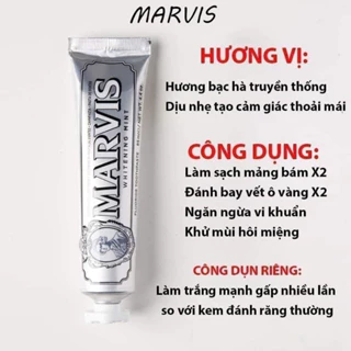 Kem đánh răng Marvis Whitening Mint