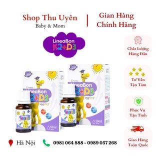 Vintamin K2+D3  LineaBon Hỗ Trợ Bổ Sung Vitamin D3 K2 Lọ 10ml Giúp Bé Cao Lớn