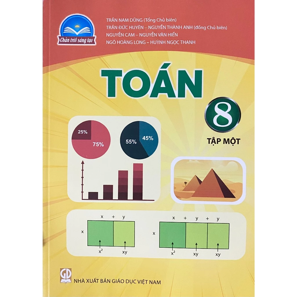 Sách giáo khoa Toán 8 tập 1 - Chân Trời Sáng Tạo - Bán kèm bao sách và bút chì 2B