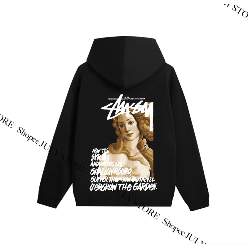 Áo khoác Hoodie Stussy nữ thần 089 Form Unisex Nam Nữ - Chất liệu nỉ chân cua Full Tag