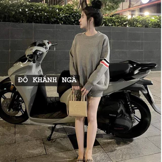 Áo Nỉ Sweater Nữ Form Rộng Vải Nỉ Bông Dày Dặn in VẠCH ĐỎ    phong cách Ulzzang CAMASTORE M1126