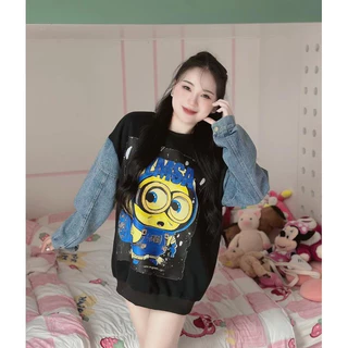 Áo Nỉ Sweater Nữ Form Rộng Vải Nỉ Bông Dày Dặn NỈ MẮT LỒI chữ Hàn Quốc  CAMASTORE M1129