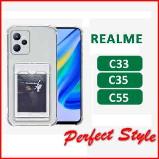 Ốp lưng Realme C30 C30S C35 Realme 5 5s 5i C21 C20 C25Y Narzo 50i 50A prime có ngăn ví, silicon chống sốc , trong suốt