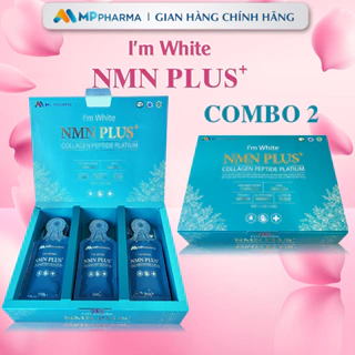 G28a Combo 2 hộp - Thực phẩm bổ sung - I'M White NMN PLUS Glutathione Collagen Peptide Platium-hỗ trợ làm đẹp da -Hộpx15