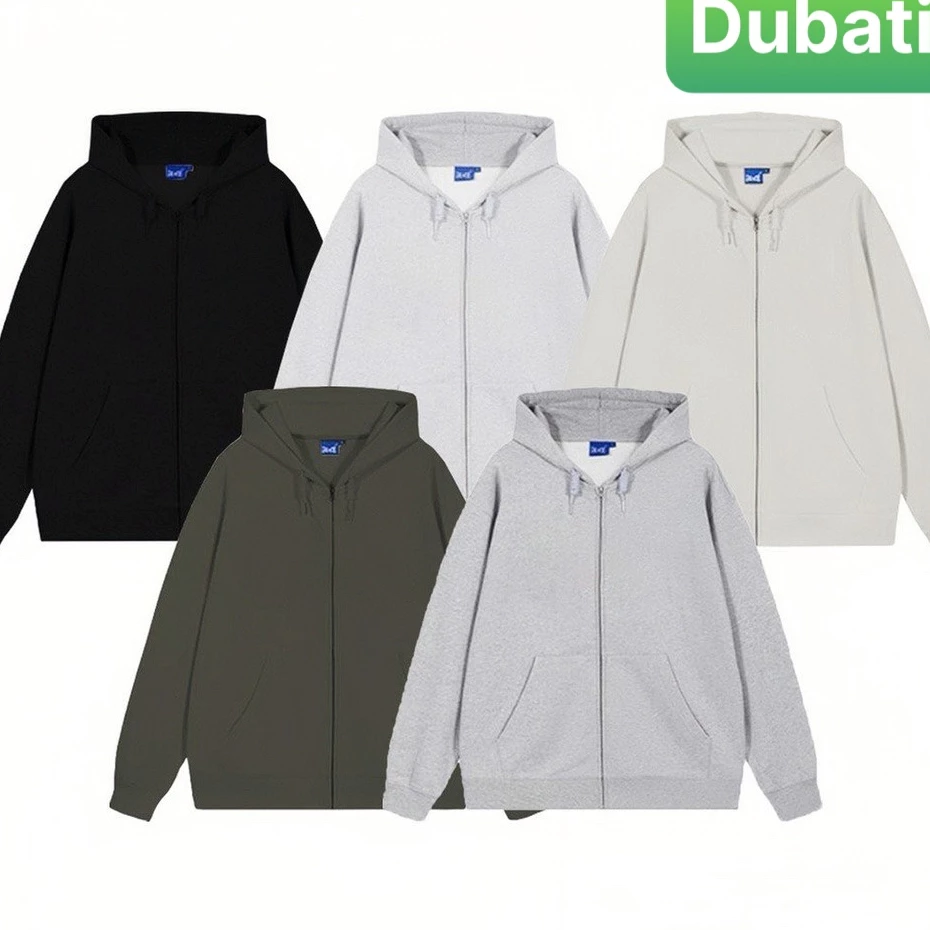 ÁO KHOÁC HOODIE TRƠN DÂY KÉO SÀNH ĐIỆU - ÁO CHỐNG NẮNG PHONG CÁCH UNISEX PHONG CÁCH CAO CẤP - DUBATI FASHION