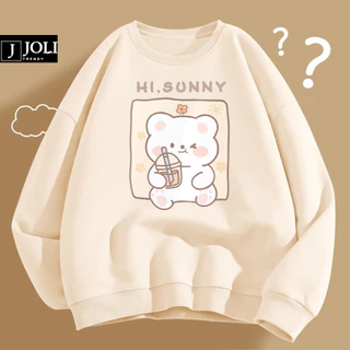 Áo Sweater Hi Sunny Nam Nữ By JOLI Unisex Chất Nỉ Lót Bông Form Rộng