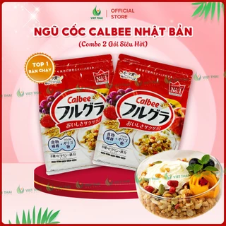 [Combo Siêu Hời] Ngũ cốc Calbee Ăn Kiêng Giảm Cân Nhật Bản Mix Sữa Chua Trái Cây Granola Ăn Sáng 750G Việt Thái Organic