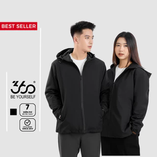 Áo khoác gió nam nữ Unisex 360Boutique khoác dù form rộng chống nước nắng có mũ có bigsize - AKGOL418