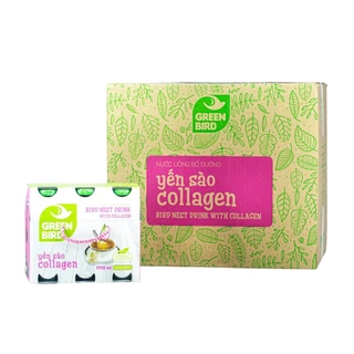 🔥Sale Sốc🔥GREEN BIRD YẾN SÀO Và COLLAGEN Lốc 4 chai* 185m (LÀM ĐẸP DA)