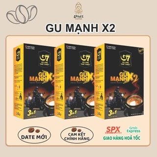 (Date T2/2026) Combo 3 hộp Cà Phê Hoà Tan Trung Nguyên G7 3in1 Gu Mạnh X2 Hộp 12 Gói 25gr