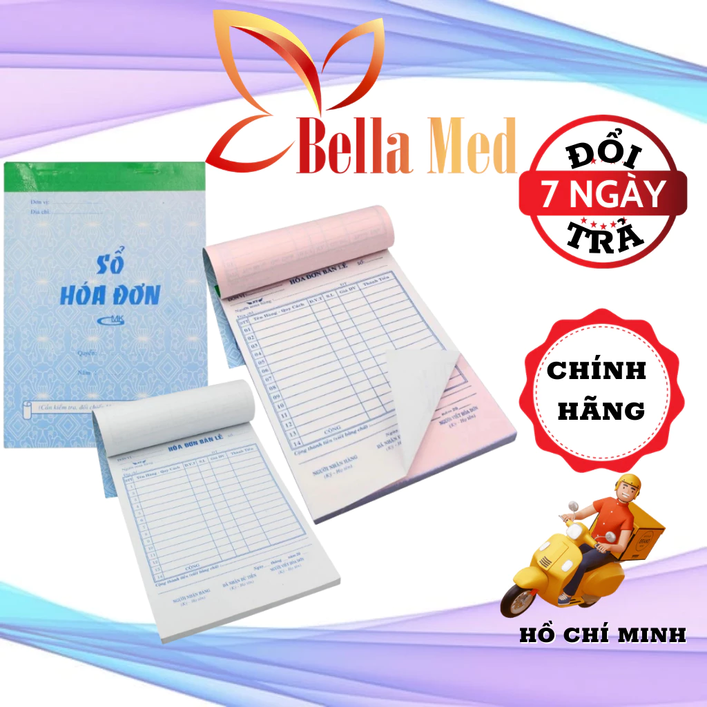 Sổ hóa đơn bán lẻ, hóa đơn bán hàng - đủ 2 loại 1 và 2 liên