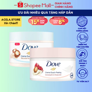 Tẩy Da Chết DOVE Body Giúp Da Mịn Màng Căng Bóng Chính Hãng_ACELA STORE [BẢN ĐỨC]