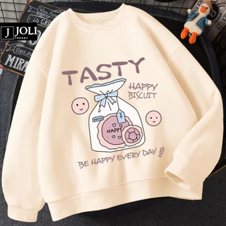 Áo Sweater Túi Tasty Nam Nữ By JOLI Unisex Chất Nỉ Lót Bông Form Rộng