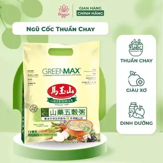 Cháo ngũ cốc ăn sáng dinh dưỡng từ khoai mỡ và các loại hạt  GREENMAX Đài Loan Thuần chay Túi 350g