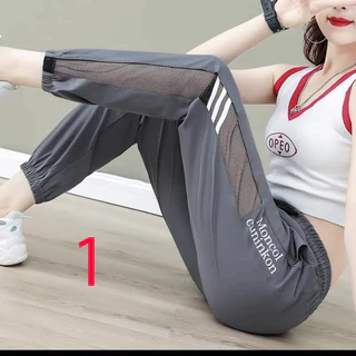 Quần Jogger Thể Thao Nữ Bo Gấu - Chất vải gió thái