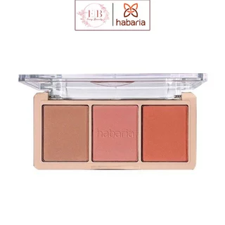 Bảng Phấn Má 3 Ô Habaria 3 Colors Pro Blush Palette 12g