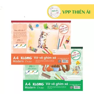 Vở vẽ dán gáy xé Klong A4 20 tờ 100/92 KL732, vở vẽ cho bé – VPP Thiên Ái