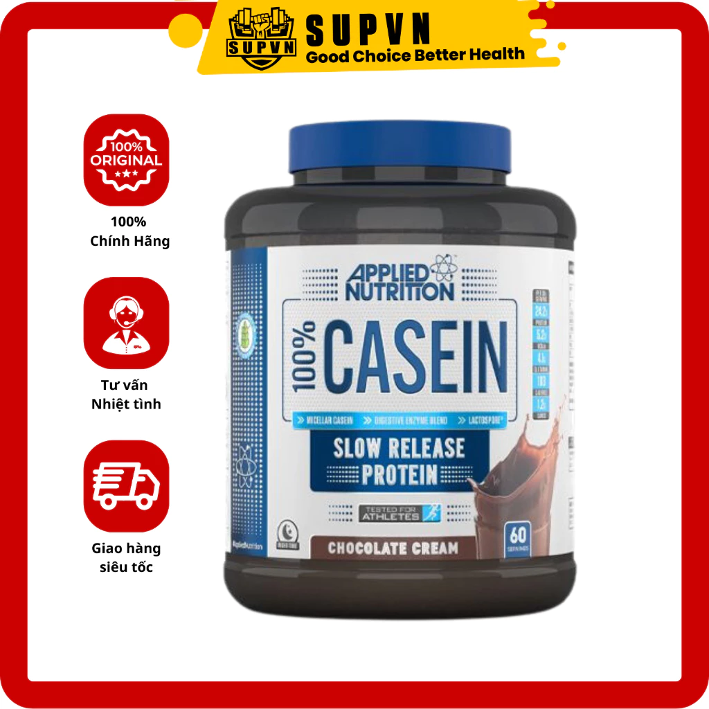 Casein Applied Nutrition (1.8kg - 60 Servings) - Whey Protein Sữa Đạm Nuôi Dưỡng Cơ Ban Đêm