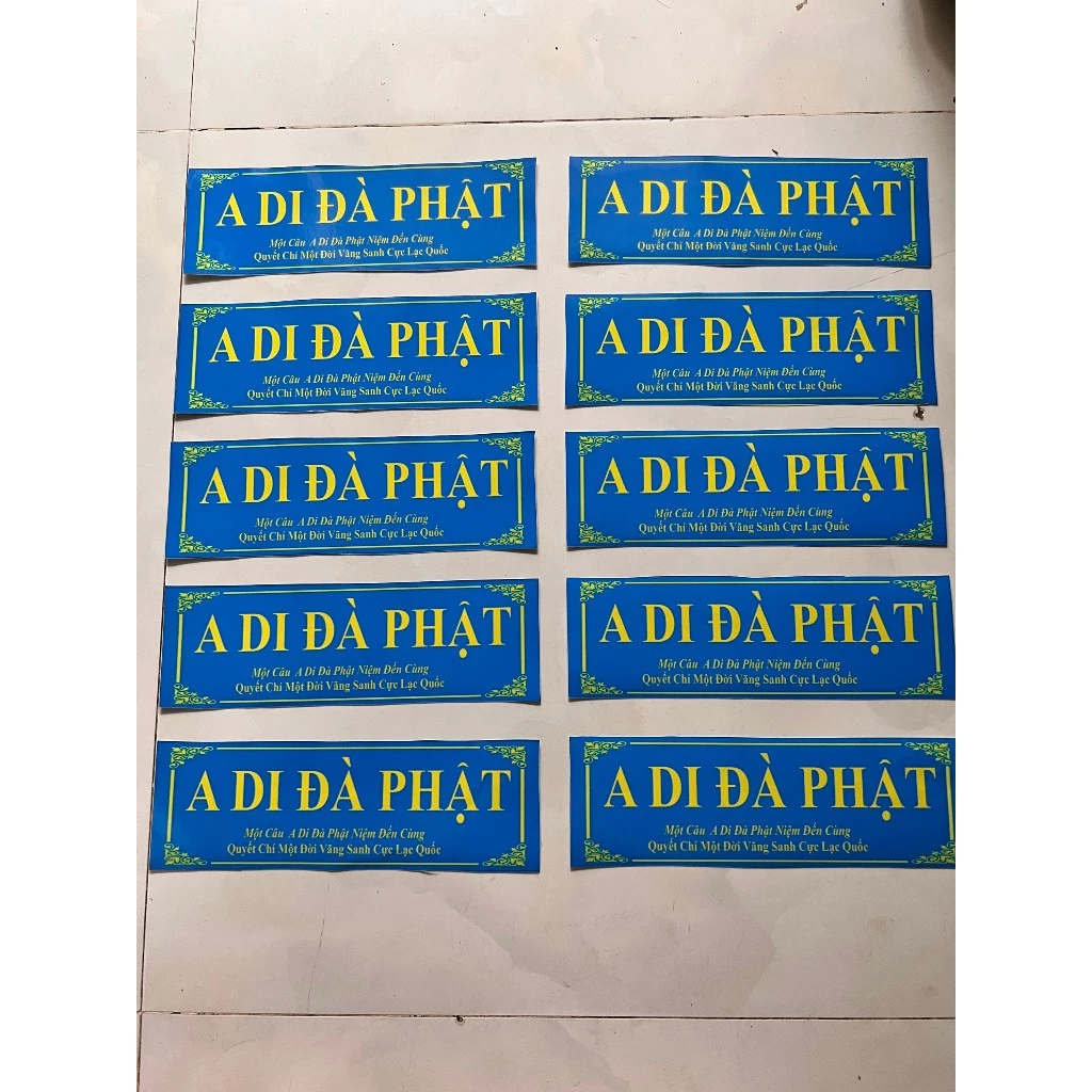 Decal 25*8 xanh dương - cực lạc quốc