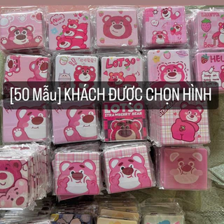 [CHỌN MẪU] GƯƠNG GẤP MINI TRANG ĐIỂM IN HÌNH GẤU DÂU LOTSO GENSHIN POCHACCO HAI MẶT