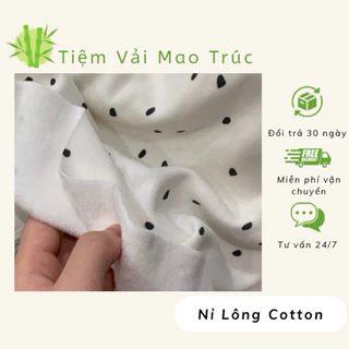 Vải nỉ lông cotton (Khổ 1m7)