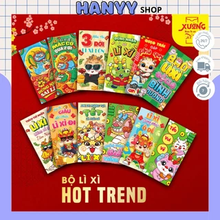 Combo Xấp 10 Bao Lì Xì Con Rồng Hot Trend Năm Giáp Thìn 2024, Bao Lì Xì Tết 2024 Dễ Thương