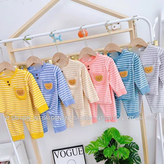 Bộ đồ  tay dài bé trai và bé gái chất thun lạnh size 7-17kg