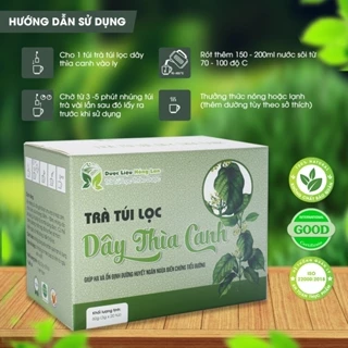 Trà Túi Lọc Dây Thìa Canh 60g (20gói x 3g)  - Giúp Hạ Và Ổn Định Đường Huyết Ngăn Ngừa Biến Chứng Tiểu Đường