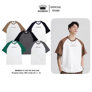 Áo Thun Local Brand Raglan In Cao Su Nổi DUKEEN, Áo Thun Tay Lỡ Unisex Nam Nữ Form Rộng Oversize Chất Liệu 100% Cotton