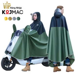 Áo Mưa Người Lớn 1 Đầu KOJMAC RAINCOAT Vải Oxford Cao Cấp Lớn ( Trùm Gươm Phản Quang Trong Suốt Đèn Đi Xe Chống Nước )