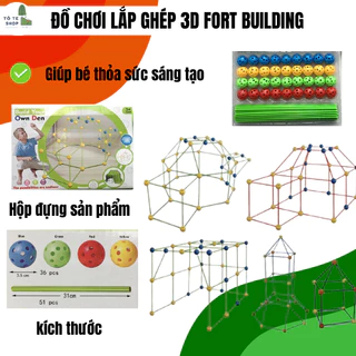 BỘ ĐỒ CHƠI LẮP GHÉP 3D FORT BUILDING XÂY DỰNG ĐƯỜNG HẦM, LÂU ĐÀI