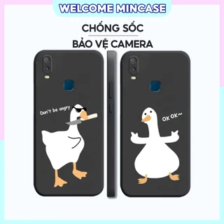 Ốp lưng Vivo Y11, Vivo 1906 silicon dẻo, tpu mềm cạnh viền vuông bảo vệ camera hình đôi vịt gấu