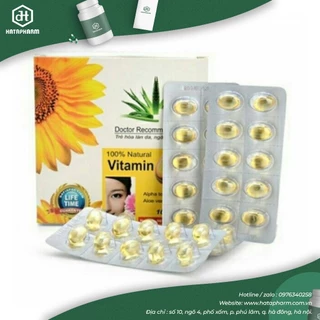 Viên uống Vitamin E 400 giúp làm đẹp da, làm chậm quá trình lão hóa, mượt tóc, giảm rụng tóc hộp 100 viên ngochuyenpharm