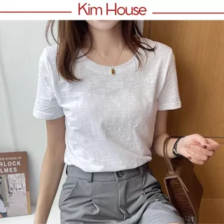 Áo Thun Nữ, Áo Phông Nữ KIM HOUSE Cổ Tròn Tay Ngắn Chất Cotton Xược Siêu Mềm Mát | AT01