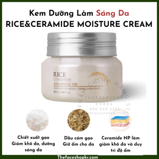Kem dưỡng ẩm làm sáng da chiết xuất từ gạo The Face Shop Rice Creamide 50ml