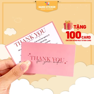 Card Cảm Ơn, Thẻ Cảm Ơn Khách Hàng Giá Rẻ, Giúp Tăng Tỷ Lệ Đánh Giá 5 Sao Cho Shop - Card Thank You Cao Cấp (2 Mặt)