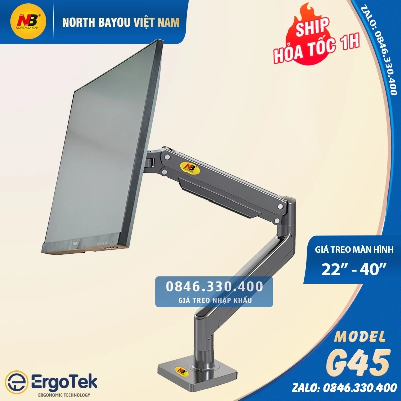 Giá Treo Màn Hình Máy Tính NB G45 22" - 40" / NB F80 17 - 30" Giá Đỡ / Tay Arm Treo Màn Hình  Gắn Bàn