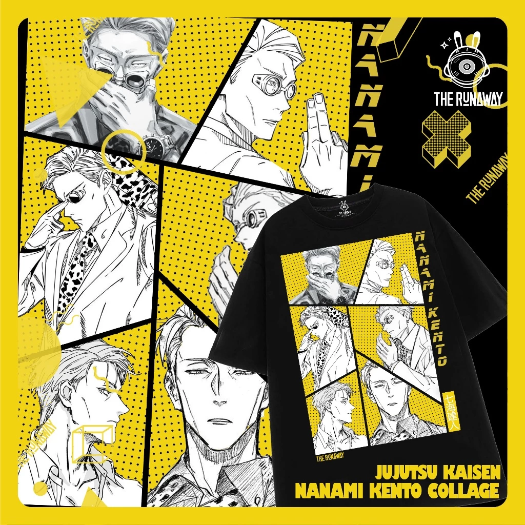 Áo phông Jujutsu Kaisen: Nanami Collage 100% Cotton Nam / Nữ by The Runaway