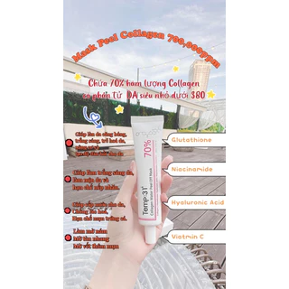 nạ cấy collagen tươi TEMP:31 chứa 70% COLLAGEN THỦY PHÂN