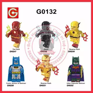 G0132 DC Universe super heroes minifigures Flash Batman mô hình nhân vật siêu anh hùng Tia Chớp - người dơi