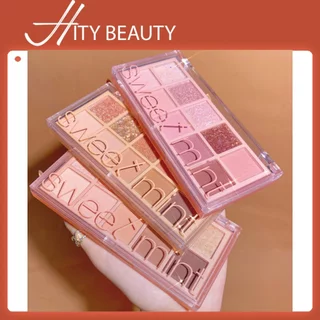 Bảng phấn mắt Sweet Mint 10 ô màu có độ bám cao, lên màu chuẩn sắc nét - Hity Beauty