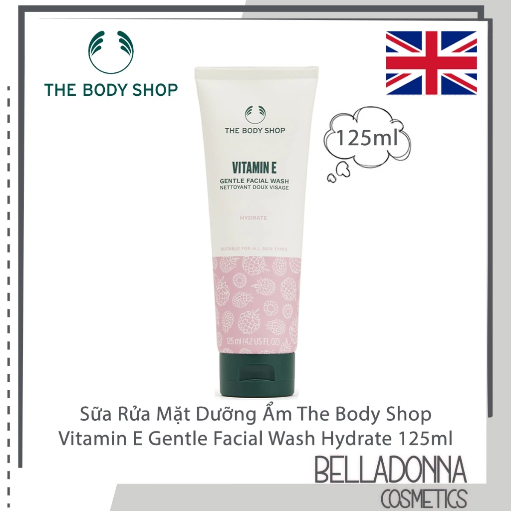 Sữa Rửa Mặt Dưỡng Ẩm The Body Shop Vitamin E Gentle Facial Wash Hydrate 125ml