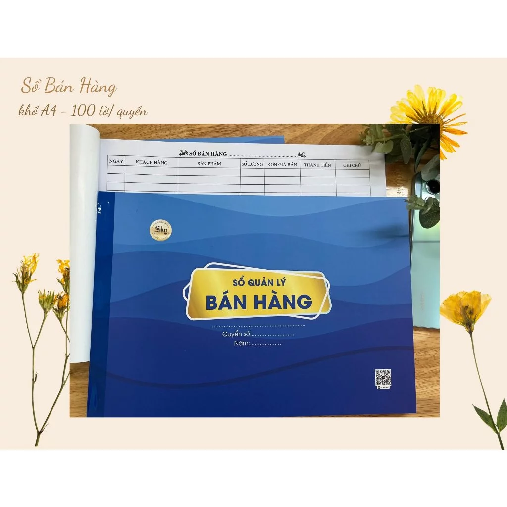 Sổ bán hàng khổ A4 - 100 tờ/quyển