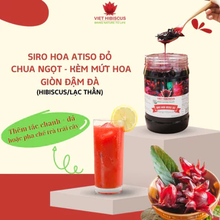 Nước cốt atiso đỏ (hibiscus) kèm mứt giòn thích hợp dùng quán nước