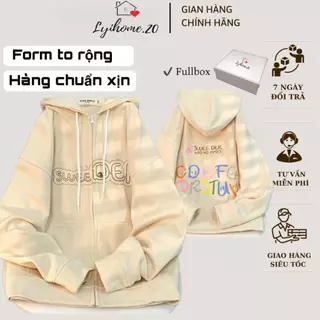 Áo hoodie nỉ nam nữ form rộng unisex  phong cách trẻ trung năng động, có nón, áo có in chữ phía trước và sau Lyihome.20