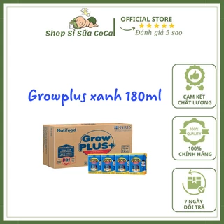 Sữa pha sẵn Growplus Xanh 180ml - Nutifood thùng 48 hộp