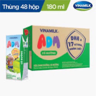 Thùng sữa Vinamilk ADM có đường 48 hộp 180ml